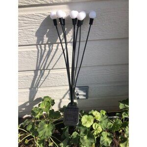 Solar Lights Outdoor Garden Decor: 4 Pack 32 LED Firefly Solar Outdoor Lights